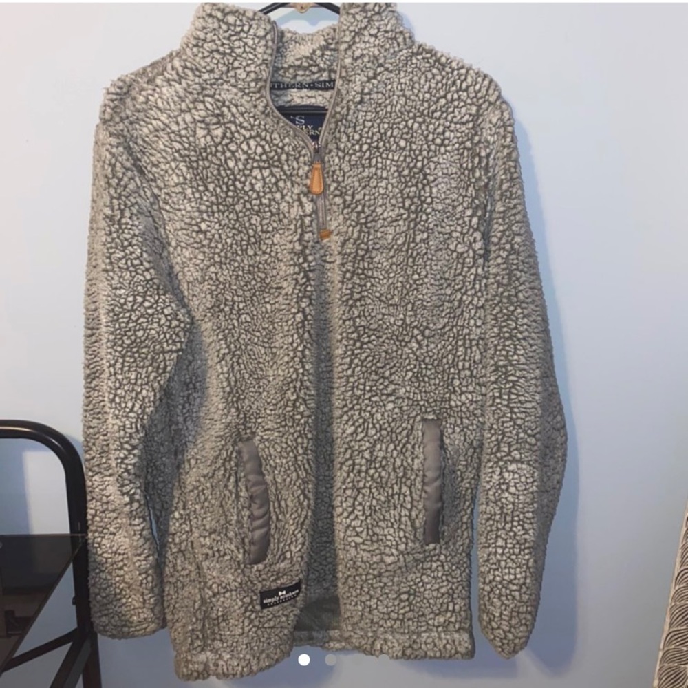 grey simply southern sherpa quarter zip